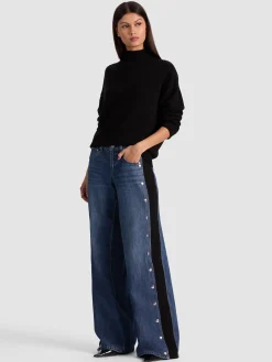 Alice and Olivia PULLOVERS*MELIE CASHMERE PULLOVER ECRU