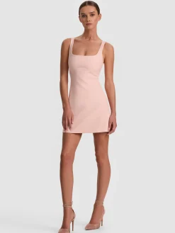 Alice and Olivia MINI*MIKAELA MINI DRESS ENGLISH ROSE