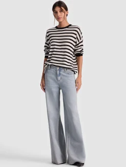 Alice and Olivia PULLOVERS*MITCHELL WOOL PULLOVER ECRU