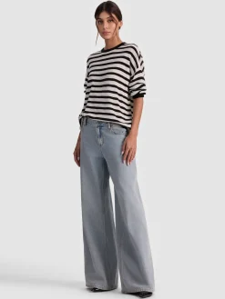 Alice and Olivia PULLOVERS*MITCHELL WOOL PULLOVER ECRU