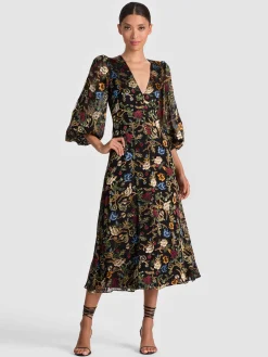 Alice and Olivia MIDI*MONA MIDI DRESS