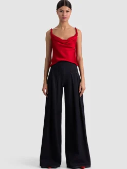 Alice and Olivia TANKS*MONIQUE TWIST STRAP TANK ALMOND