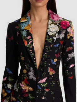 Alice and Olivia BLAZERS*MYA PRINTED BLAZER VISIONARY