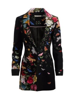 Alice and Olivia BLAZERS*MYA PRINTED BLAZER VISIONARY