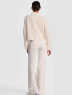 Alice and Olivia PULLOVERS*NANCE CASHMERE TURTLENECK BUTTER/ECRU