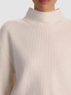 Alice and Olivia PULLOVERS*NANCE CASHMERE TURTLENECK BUTTER/ECRU