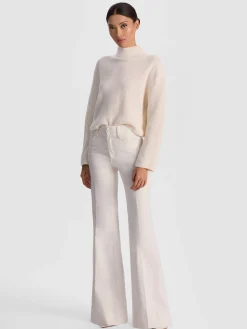 Alice and Olivia PULLOVERS*NANCE CASHMERE TURTLENECK BUTTER/ECRU