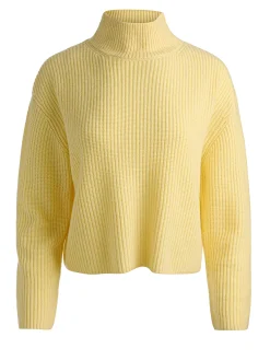 Alice and Olivia PULLOVERS*NANCE CASHMERE TURTLENECK PRALINE/ECRU