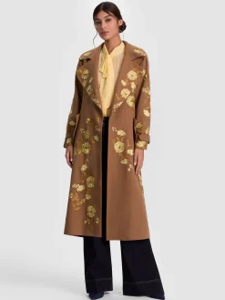 Alice and Olivia COATS*NEVADA EMBROIDERED TRENCH COAT