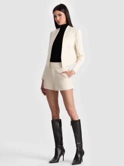 Alice and Olivia LEATHER + SUEDE*NEW HARVEY LEATHER JACKET MOCHA