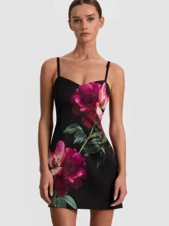 Alice and Olivia MINI*NINA MINI DRESS EMPRESS BLOOM OFF WHITE