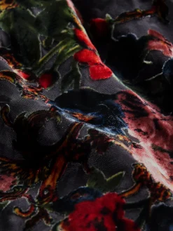 Alice and Olivia JACKETS*NOMI MAXI KIMONO GREEN MYSTIQUE/BLACK