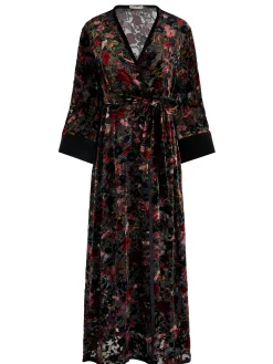 Alice and Olivia JACKETS*NOMI MAXI KIMONO GREEN MYSTIQUE/BLACK