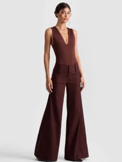 Alice and Olivia BODYSUITS*OLEA BODYSUIT MOCHA