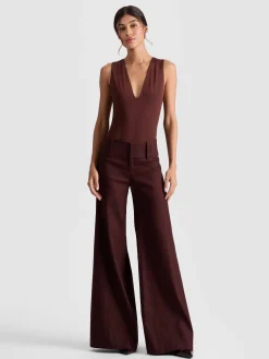 Alice and Olivia BODYSUITS*OLEA BODYSUIT MOCHA