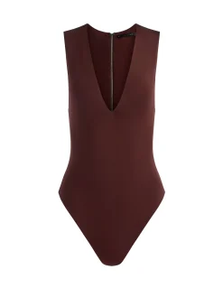 Alice and Olivia BODYSUITS*OLEA BODYSUIT MOCHA