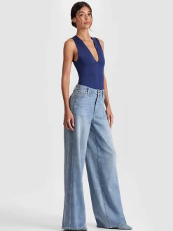 Alice and Olivia BODYSUITS*OLEA BODYSUIT MOCHA