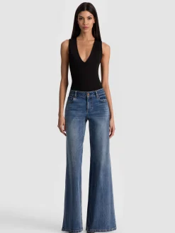 Alice and Olivia BODYSUITS*OLEA BODYSUIT OFF WHITE