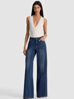 Alice and Olivia BODYSUITS*OLEA BODYSUIT MOCHA