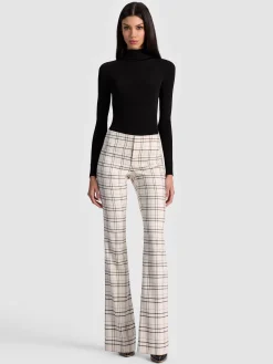 Alice and Olivia Matching Sets Test*OLIVIA BOOTCUT PANT SOFT WHITE