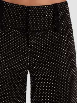 Alice and Olivia WIDE LEG*OLIVIA EMBELLISHED WIDE LEG PANT OFF WHITE