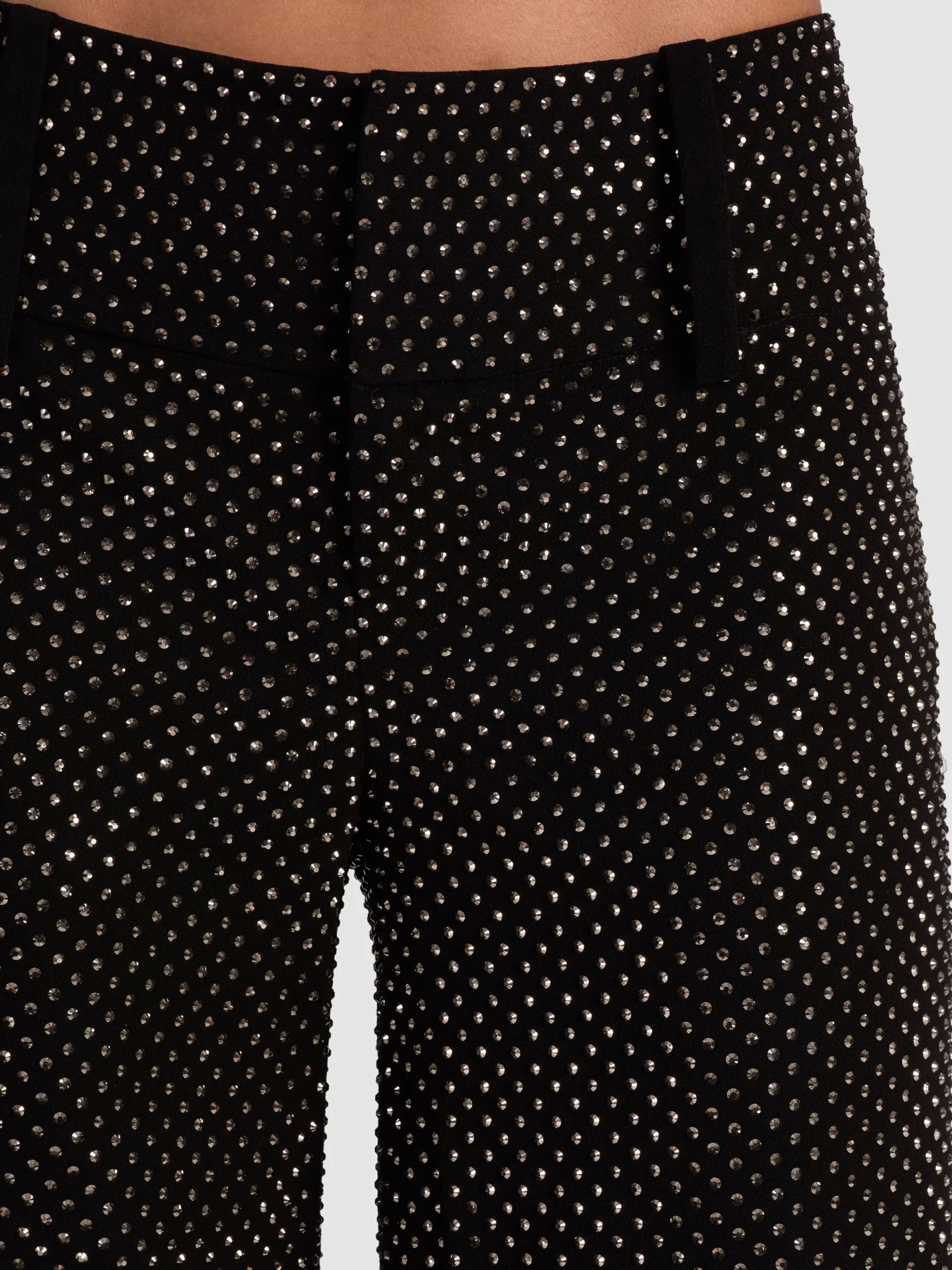 Alice and Olivia WIDE LEG*OLIVIA EMBELLISHED WIDE LEG PANT OFF WHITE