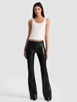 Alice and Olivia VEGAN*OLIVIA VEGAN BOOTCUT PANT DARK OLIVE