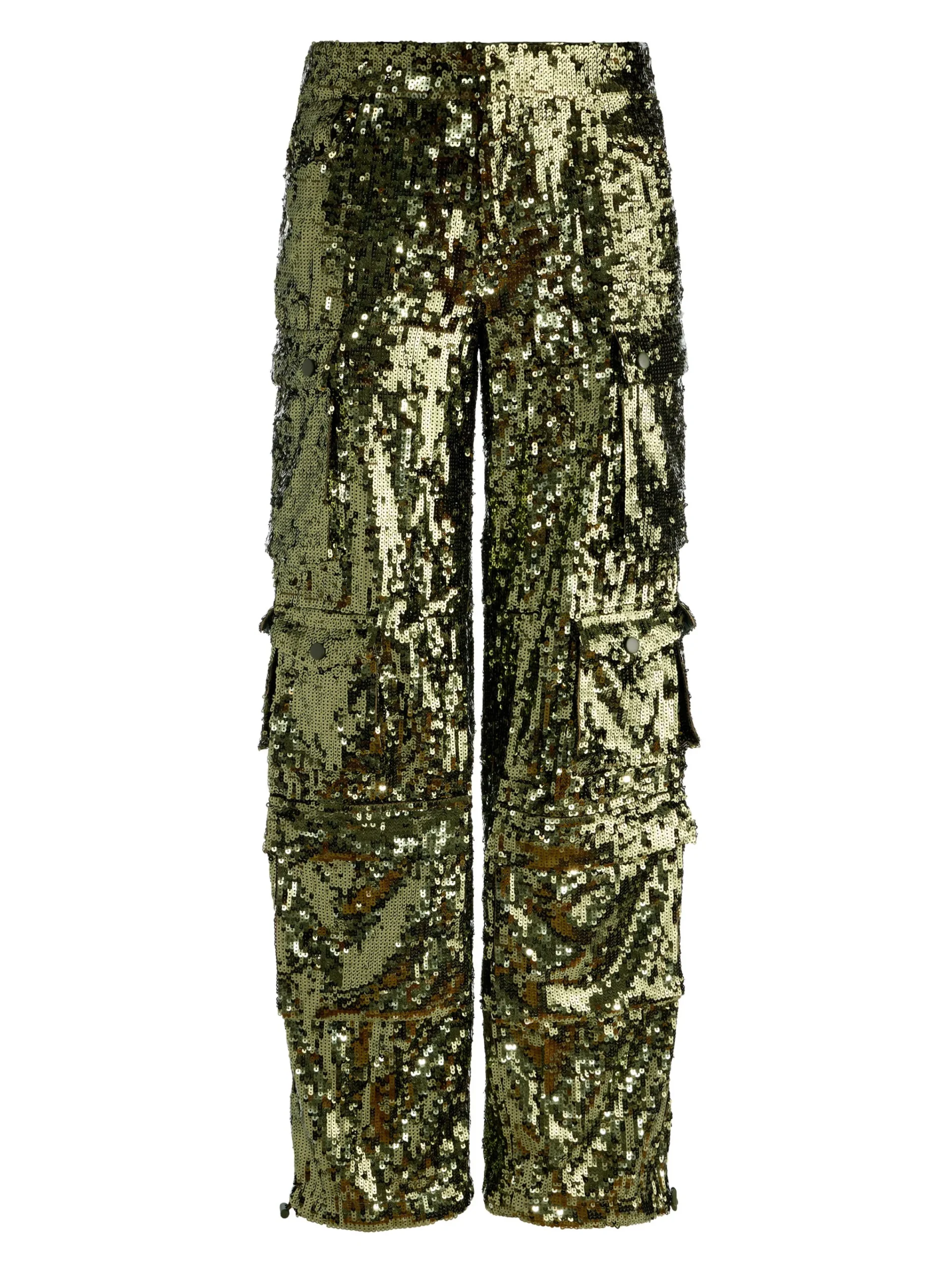 Alice and Olivia CARGOS*OLYMPIA SEQUIN CARGO PANT MIDNIGHT BLUE