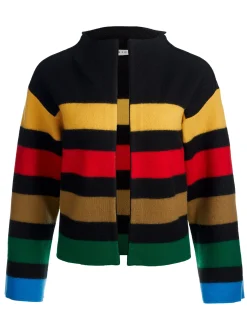 Alice and Olivia CARDIGANS*PEARSON STRIPED SWEATER JACKET