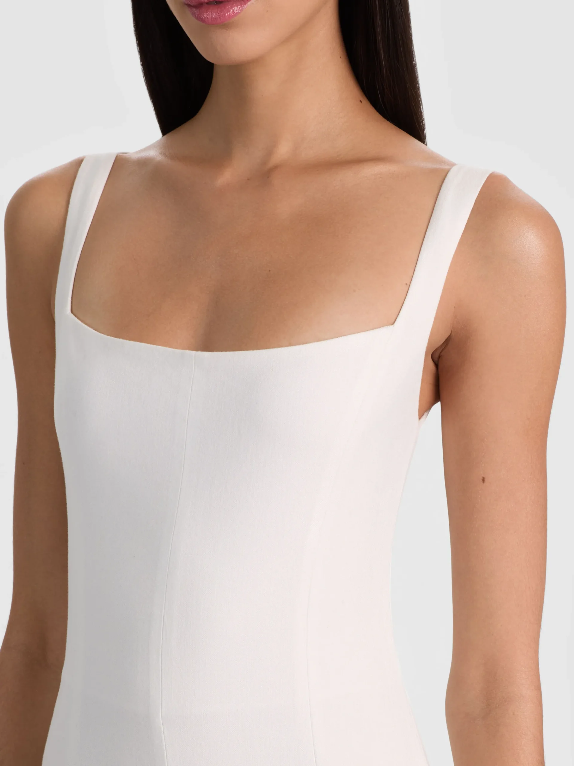 Alice and Olivia MIDI*POLLY FLARED MIDI DRESS ENGLISH ROSE