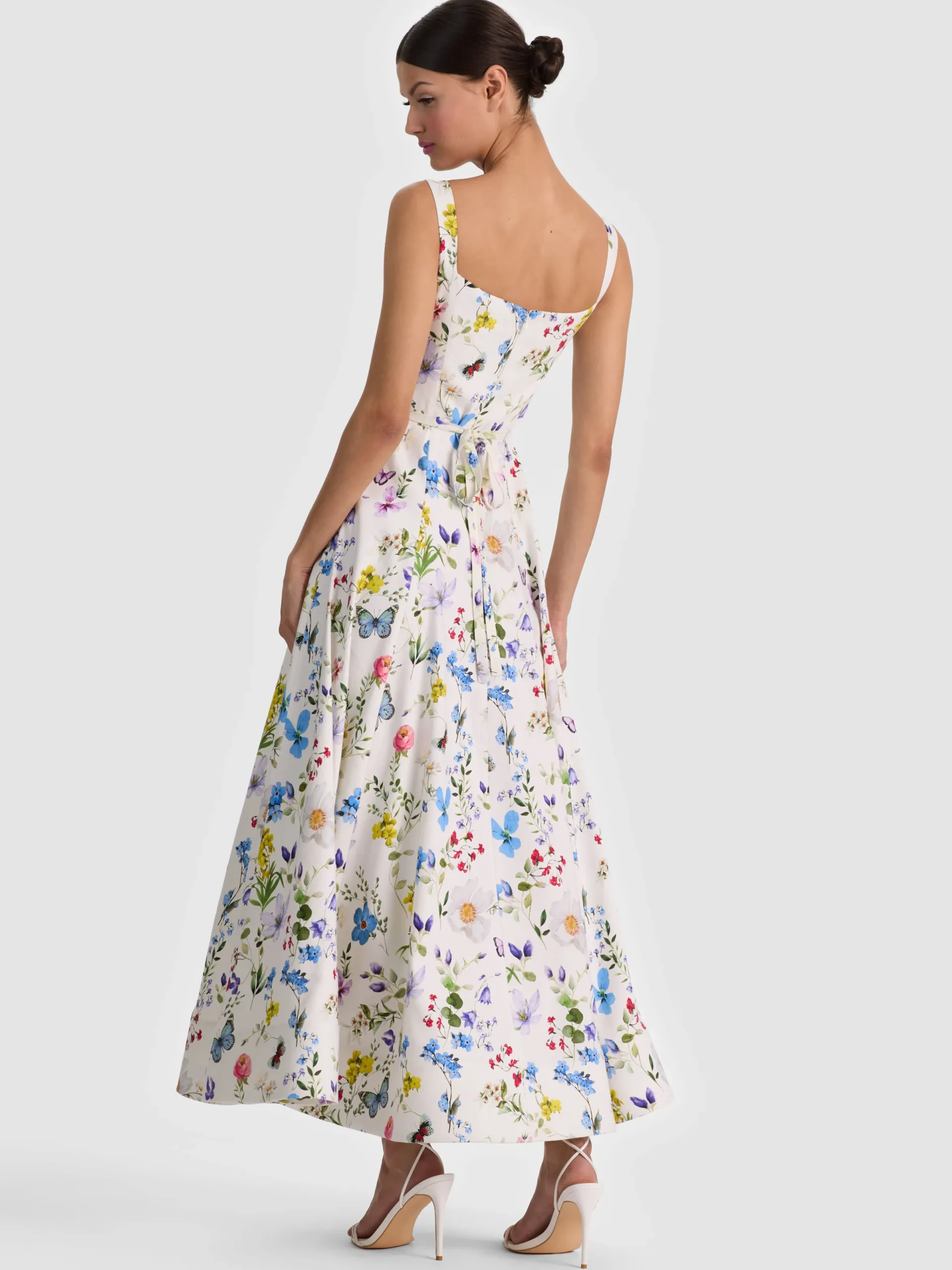 Alice and Olivia MIDI*POLLY FLARED MIDI DRESS