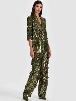 Alice and Olivia BLAZERS*QUINCY SEQUIN BLAZER MIDNIGHT BLUE