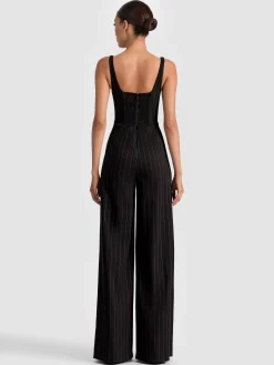 Alice and Olivia JUMPSUITS + ROMPERS*REBECCA TAILORED VEST JUMPSUIT OFF WHITE
