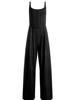 Alice and Olivia JUMPSUITS + ROMPERS*REBECCA TAILORED VEST JUMPSUIT OFF WHITE
