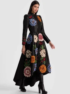 Alice and Olivia COATS*RENATA EMBELLISHED MAXI COAT