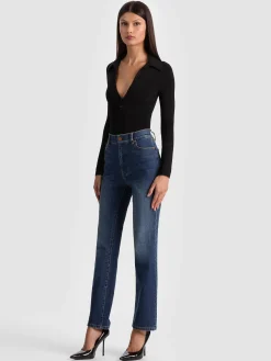 Alice and Olivia JEANS*RICH JEAN SOFT WHITE