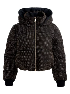 Alice and Olivia ANDREW PANT|JADE MESH BUTTON DOWN*ROBENA EMBELLISHED PUFFER OFF WHITE