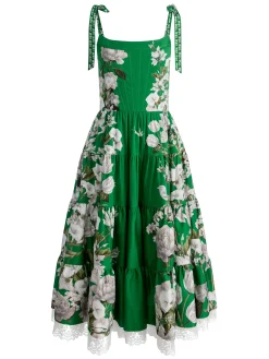 Alice and Olivia MIDI*ROSALEE BUSTIER MIDI DRESS