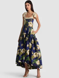 Alice and Olivia MIDI*ROSALEE MIDI DRESS