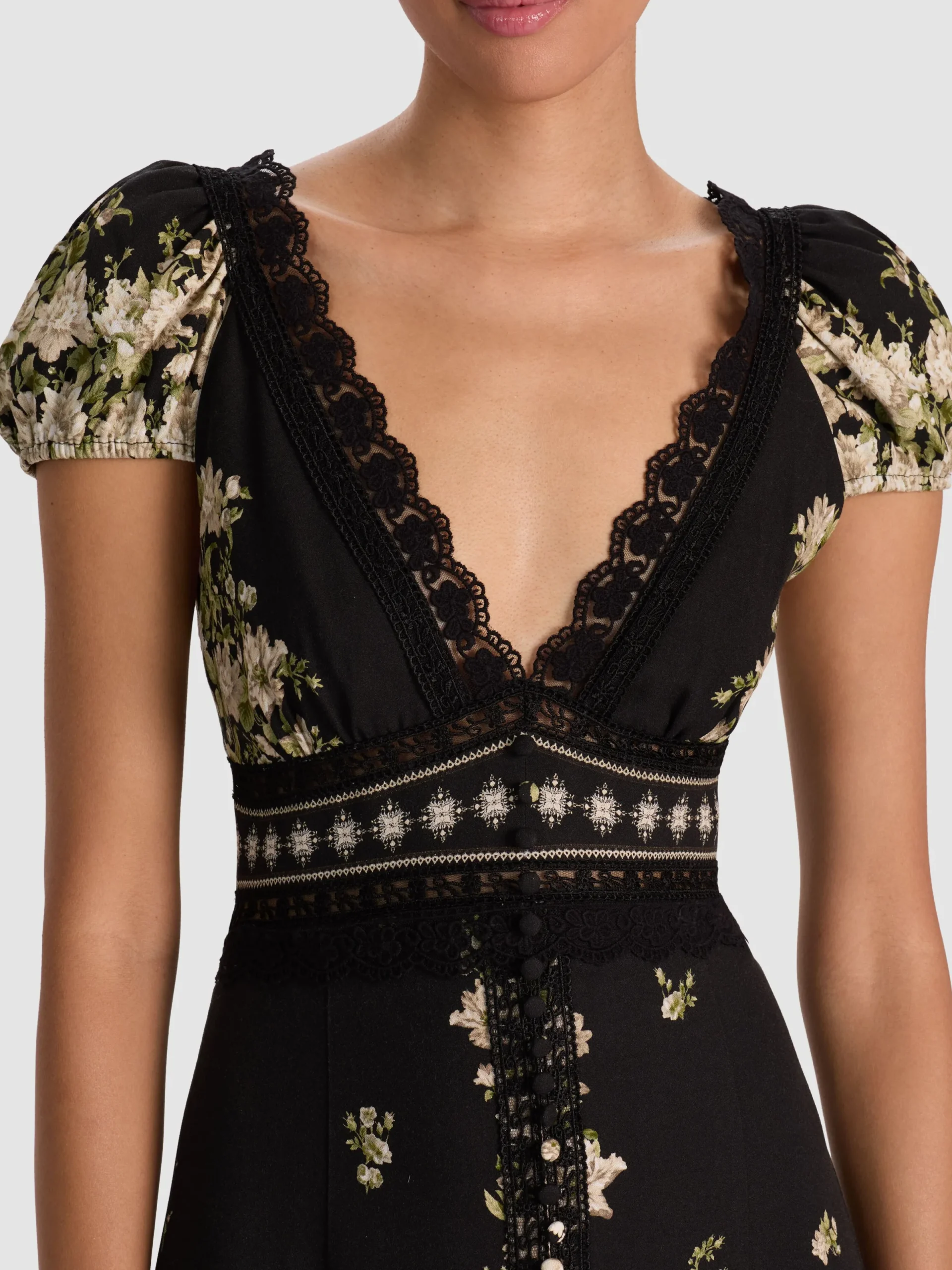 Alice and Olivia MIDI*ROSE MIDI DRESS REGAL RETREAT