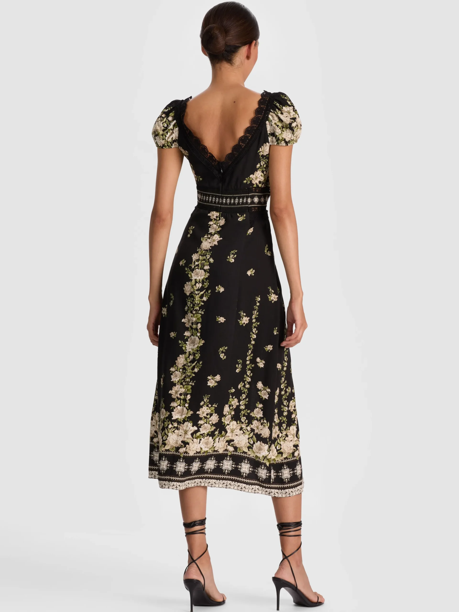 Alice and Olivia MIDI*ROSE MIDI DRESS REGAL RETREAT