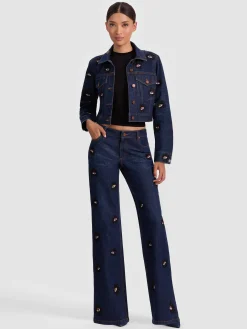 Alice and Olivia JEANS*ROXIE EMBELLISHED JEAN