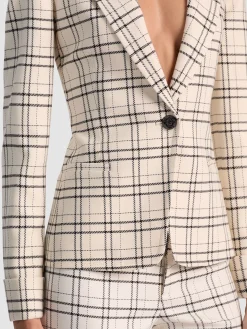 Alice and Olivia BLAZERS*RYDER SLIM BLAZER SOFT WHITE