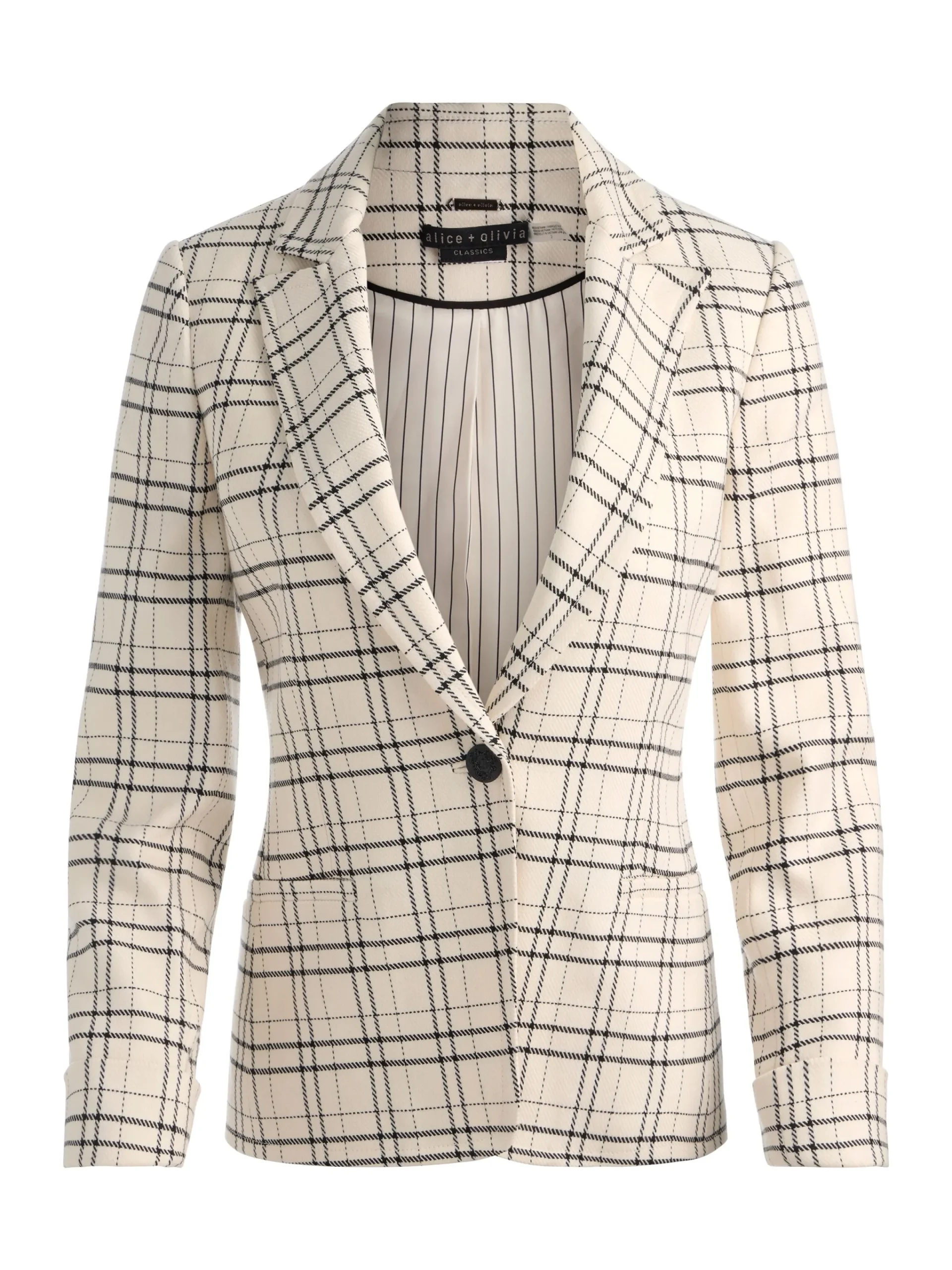 Alice and Olivia BLAZERS*RYDER SLIM BLAZER SOFT WHITE