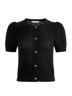 Alice and Olivia CARDIGANS*SABINE CASHMERE CARDIGAN BLACK