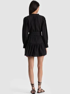 Alice and Olivia MINI*SADIE MINI SHIRT DRESS OFF WHITE