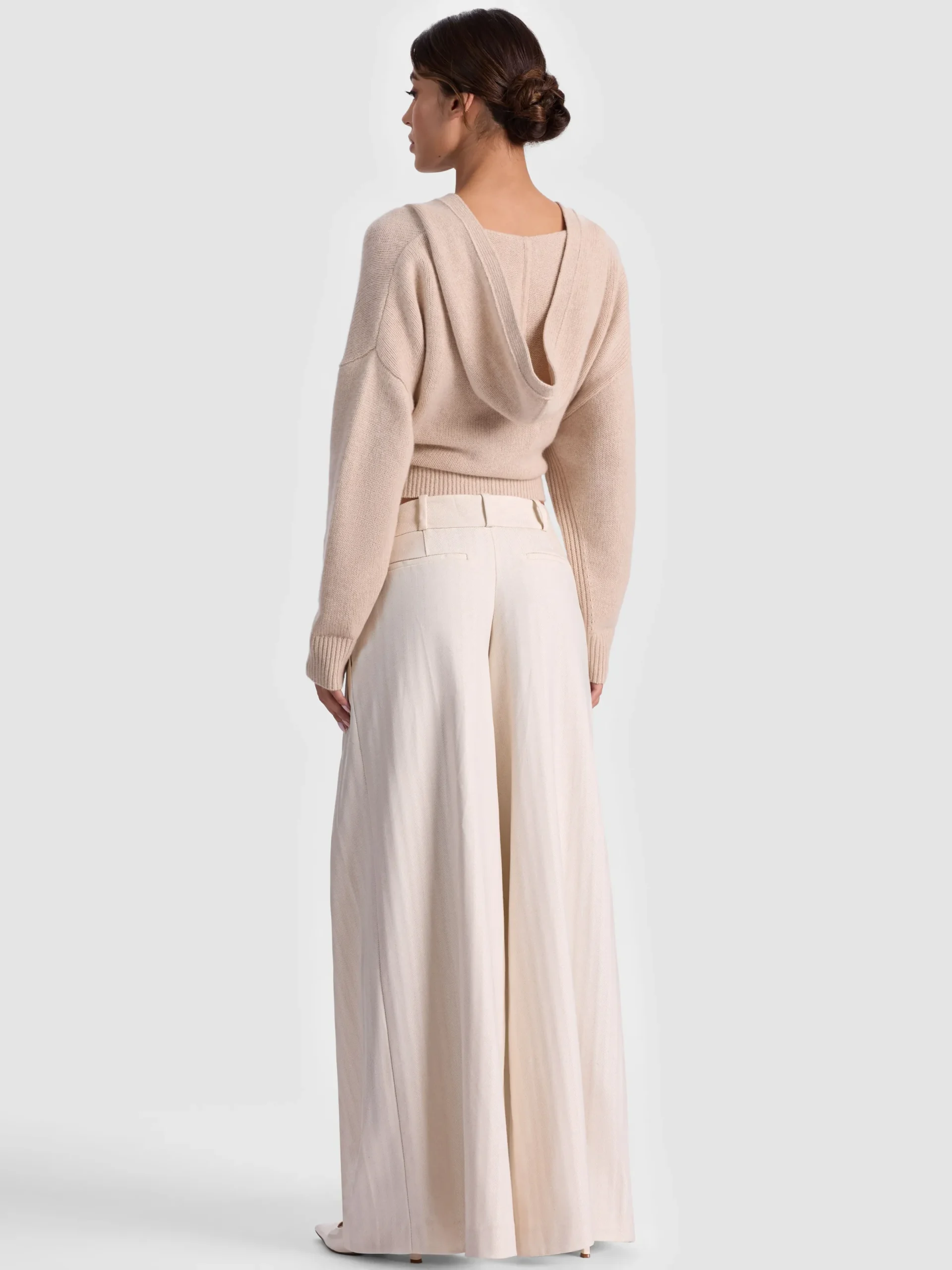 Alice and Olivia WIDE LEG*SIMON PLEATED TROUSER DARK OLIVE