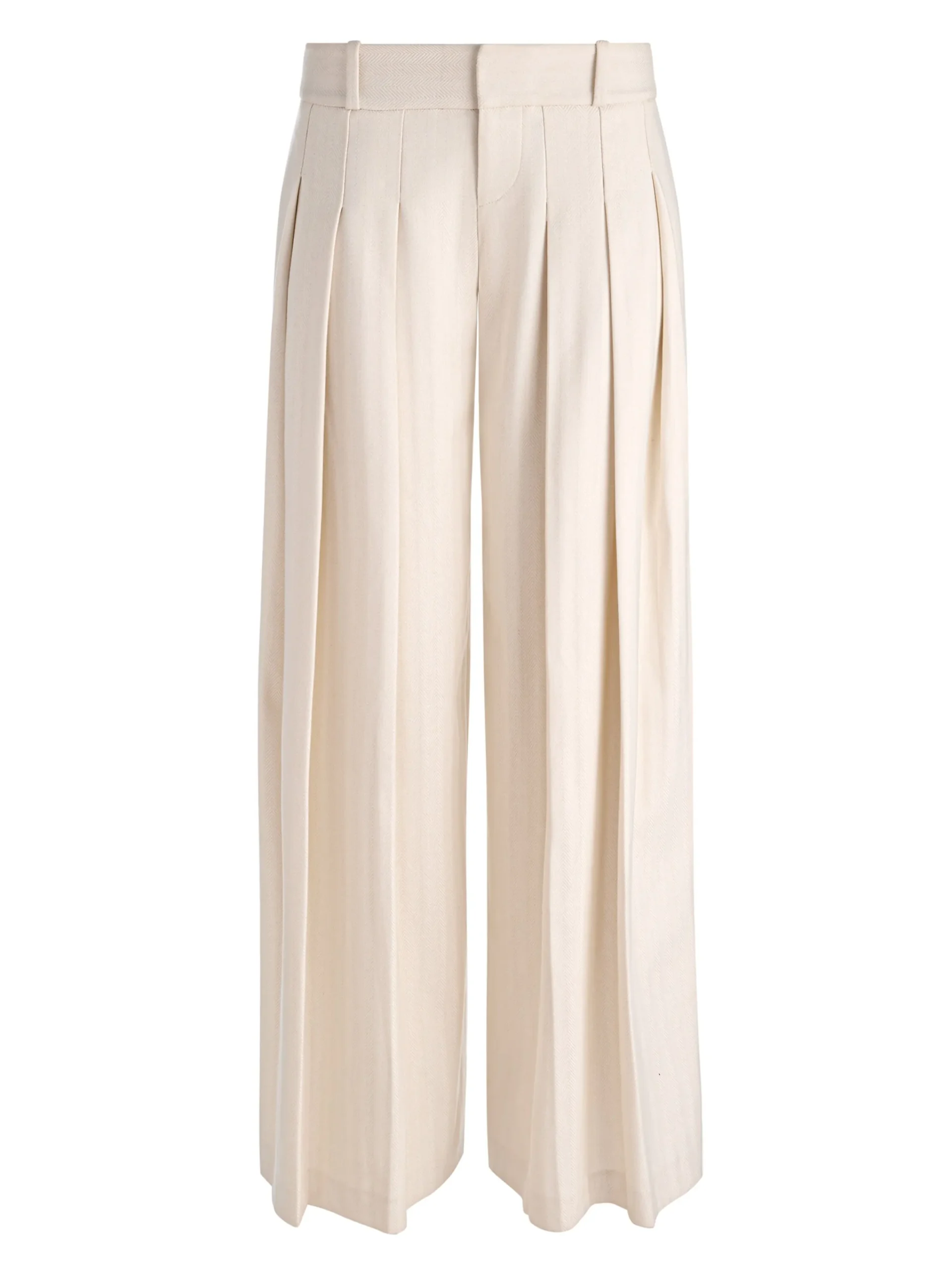 Alice and Olivia WIDE LEG*SIMON PLEATED TROUSER DARK OLIVE