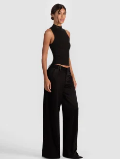Alice and Olivia WIDE LEG*STU BAGGY PANT GOLD