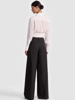 Alice and Olivia WIDE LEG*STU BAGGY PANT BLACK